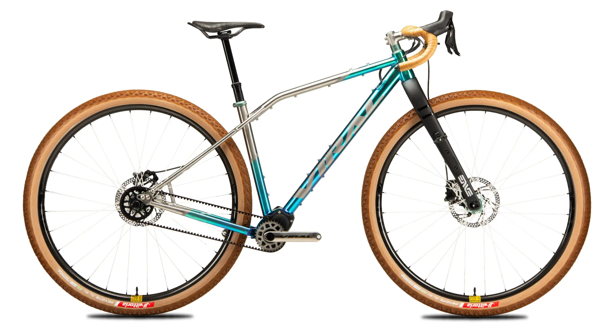 The Viral Wanderer 32 in profile, with its bottom-bracket gearbox and belt drive